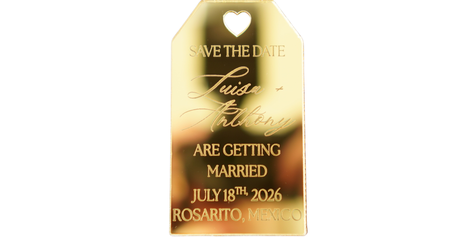 Luxury Acrylic Save the Date Magnet