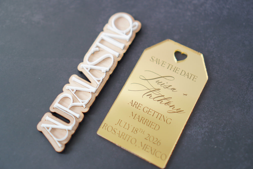 Luxury Acrylic Save the Date Magnet